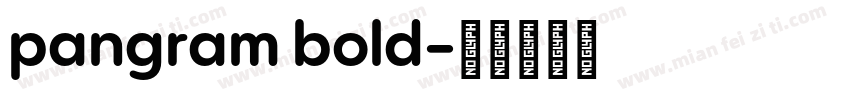 pangram bold字体转换